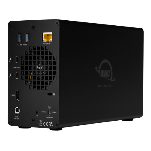 OWC 28TB Gemini Dock and Dual-Drive HDD RAID External Storage Solution