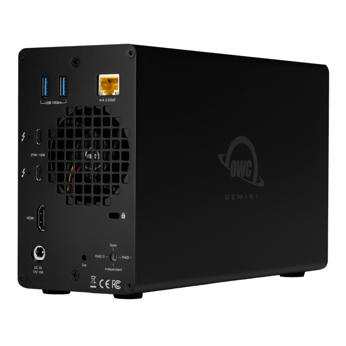 OWC 16TB Gemini Dock and Dual-Drive HDD RAID External Storage Solution
