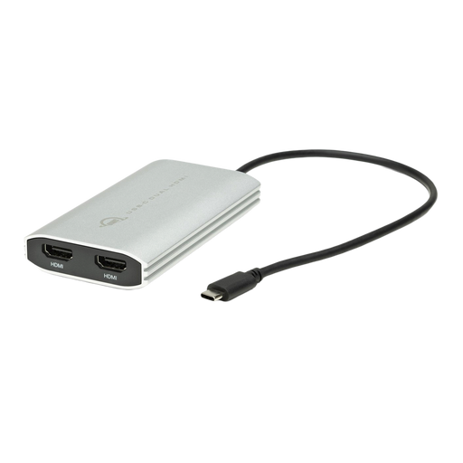 OWC USB-C to Dual HDMI 4K Display Adapter with DisplayLink for Apple M1 Mac or any Mac or PC with USB-C or Thunderbolt